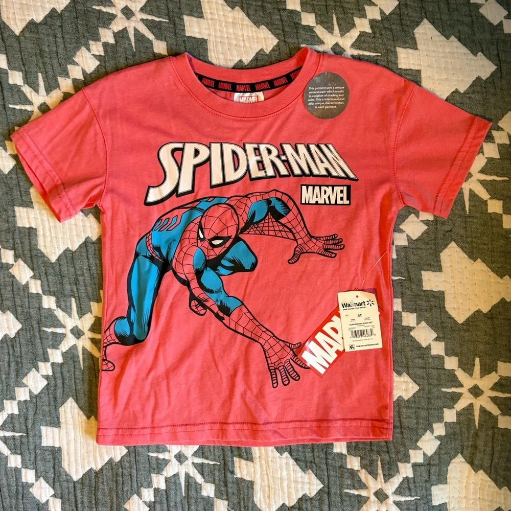 Spider-Man Ref Tee & Shorts Set + Navy & Neon Yellow Athletic Set - Picture 5 of 7
